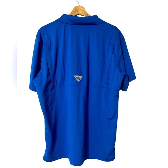 Columbia PFG Omni Shade Polo Shirt Men's Fishing Hiking Outdoors Blue Size Large - Picture 2 of 7